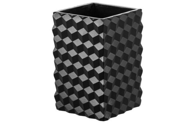 Glass for toothbrushes Trendy 6.9x10.9x6.9 cm, Polyresin