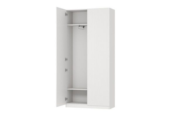 Wardrobe 2-door Oscar Amelie 100x212x40.6, white, talc