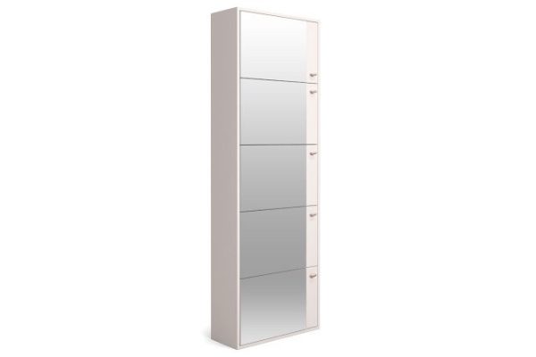 Shoe cabinet with mirror Rodnaya 60x178x23 cm