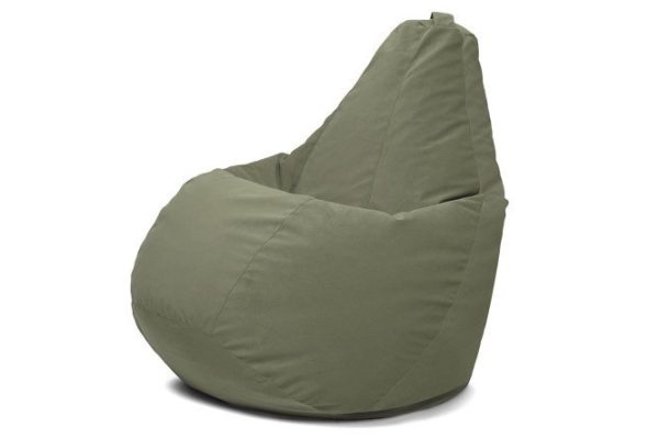 Bean bag chair pear Velor Diagonal XL (Standard)