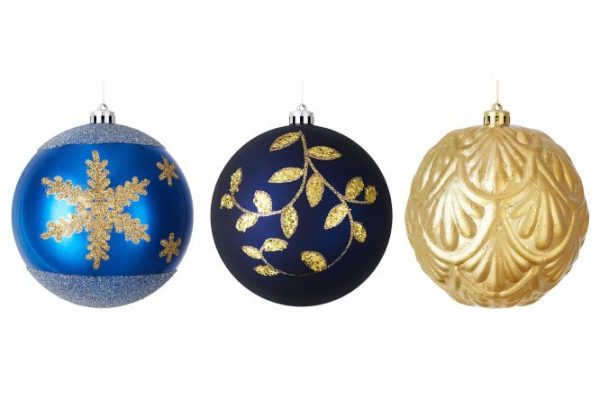Set of Christmas balls EG01-PE4B-1200 3 pcs.