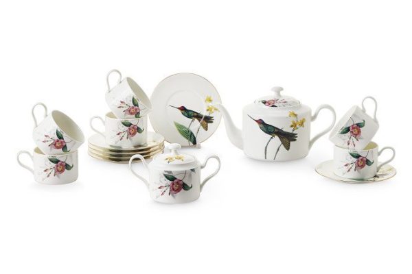 Colibri tea set 6 persons, 14 pcs., Porcelain