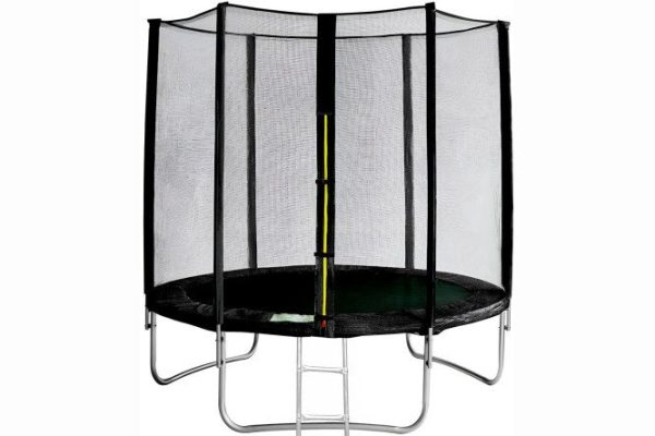 Trampoline AL-out180-black with external mesh 183x215x183 cm