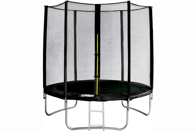 Trampoline AL-out180-black with external mesh 183x215x183 cm