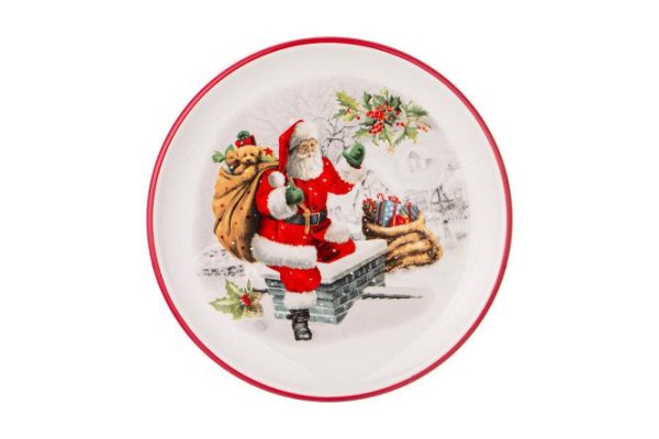 Snack plate Happy New Year! Ceramics, 21 cm