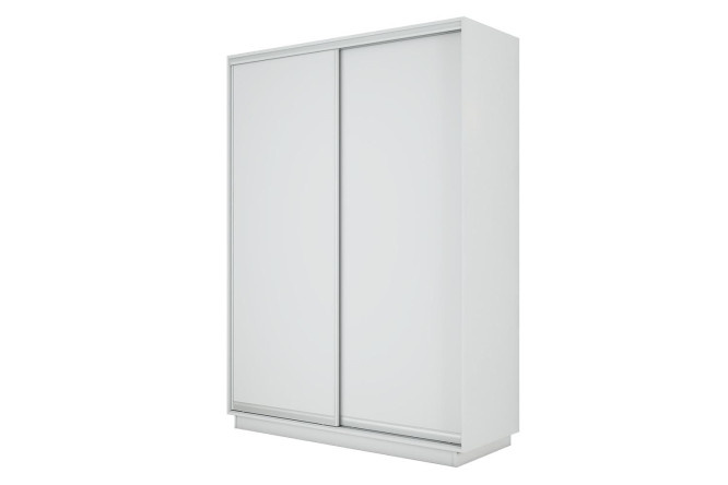 Sliding wardrobe 2-door Slide-2 140x220x45 cm, White snow/silver