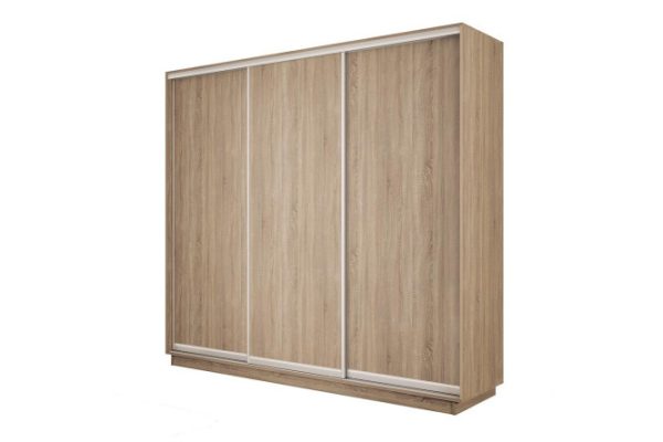 3-door wardrobe Slide-2 210x220x60 cm, Sonoma/silver