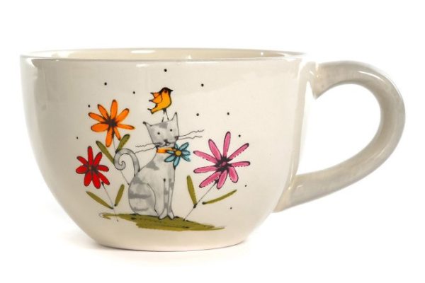 Bouillon bowl Elrington Gray cat Ceramic, 15 cm