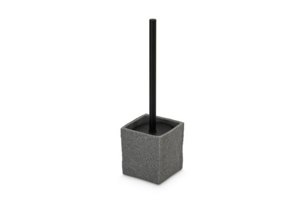 qnxcnbfnzypqty05cpwtaufcujkjwlic.jpg Toilet brush in stand EVIO Graniti 10.6x37x10.6 cm, Polyresin