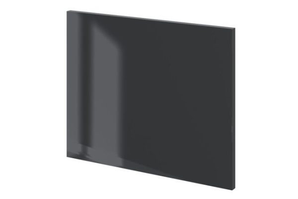 Front of high drawer cabinet Amika black graphite gloss 44.6x35.6 cm, color black graphite gloss