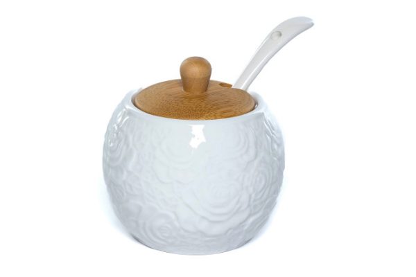 Sugar bowl with spoon Rose 200 ml