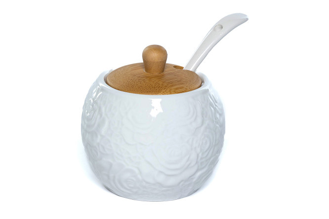 Sugar bowl with spoon Rose 200 ml