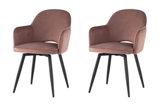 Set of Venus swivel chairs with armrests 58.5x85x64.5 cm
