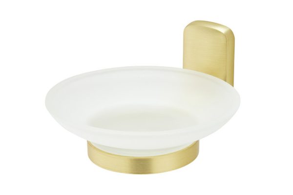 Gold wall soap dish Glass, screw fastening