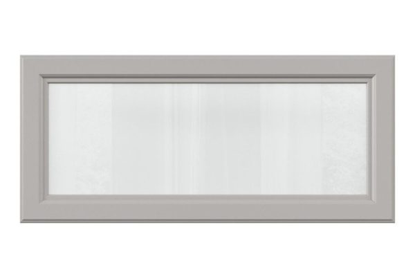 Gloria facade of wall cabinet with horizontal opening glass 79.6x35.6 cm, color gray silk
