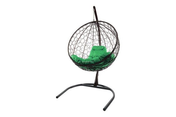 Hanging chair Circle 72x186x102 cm, base and frame color black, finish black