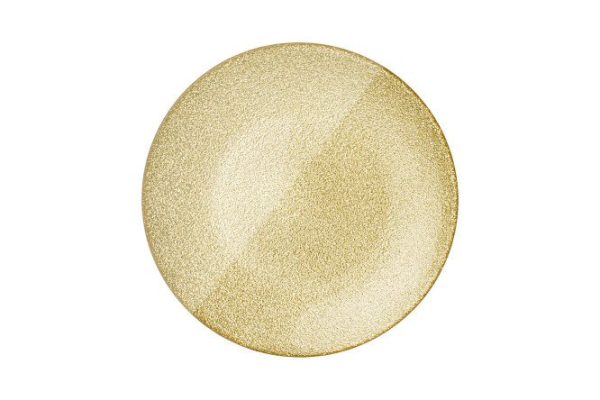 Plate Extravaganza Party Gold Glass, 21 cm
