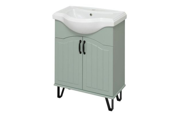 Floor stand RUNO Marseille 00-00001217 63.8 cm, frame color mint, facade mint