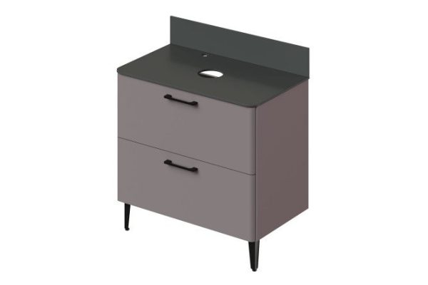 Floor cabinet Nais 2.0 79.8 cm, frame color amaretti, facade amaretti