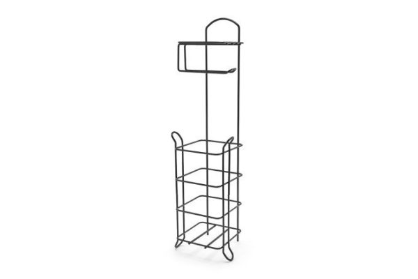 KWT101 toilet paper holder with shelf and storage for 3 rolls Metal