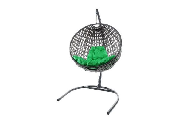 Hanging chair Circle Lux 72x186x102 cm, base and frame color gray, finishing gray