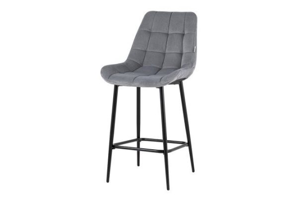 Half-bar chair Flex 50x101.5x58 cm, upholstery color gray, legs black