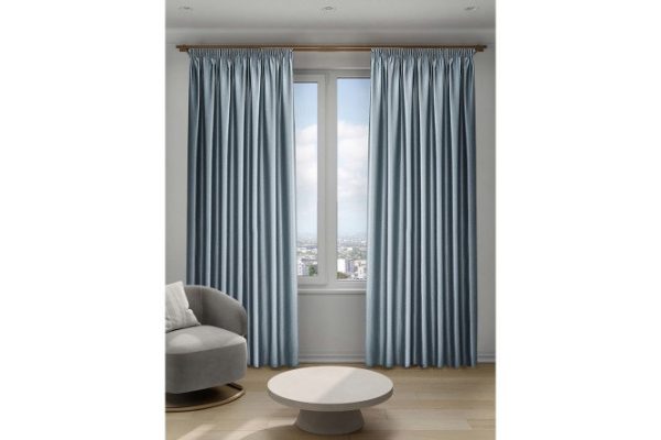 Ribbon curtain Decofest Trinity 200x280 cm, 1 piece, gray