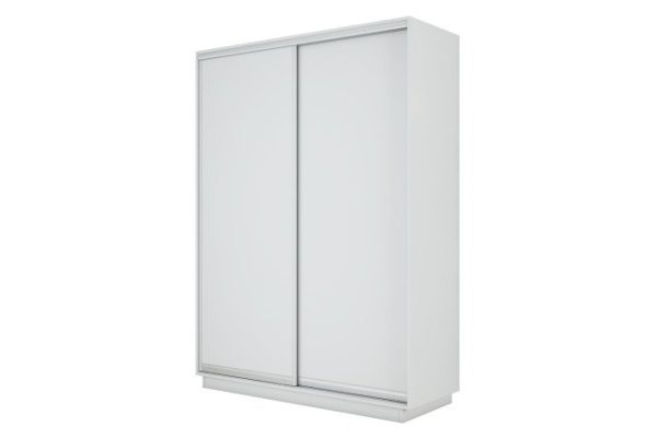 Sliding wardrobe 2-door Slide-2 160x240x45 cm, white snow/silver