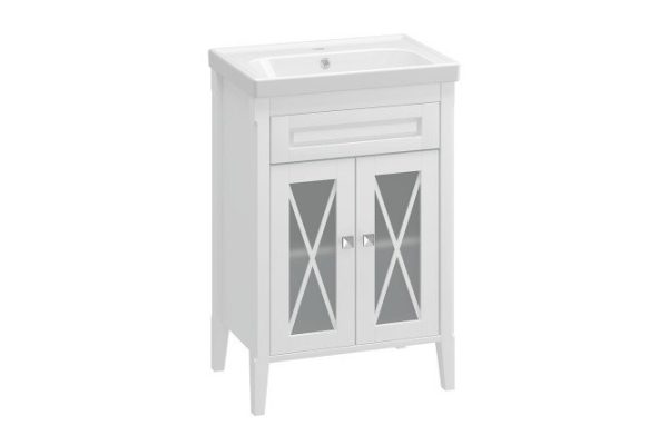 Sideboard OPADIRIS Palermo 56.2 cm, frame color matt white, facade white matt