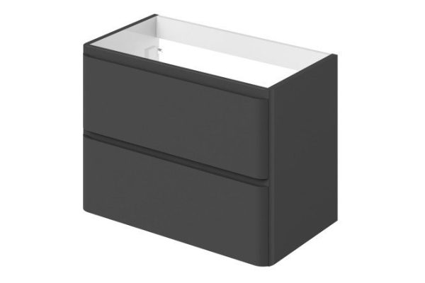 Hanging sink cabinet Roberto 78.9 cm, frame color graphite, facade graphite