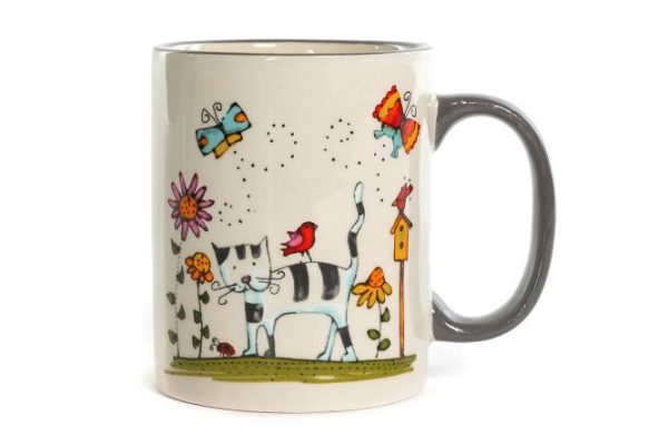 r49ioefkwoj224ykb3mhujqetdhpda8b.jpg Elrington Mug Striped Cat 350 ml, Ceramic