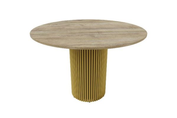 Trubis Wood table with tubular base 120x75x120 cm