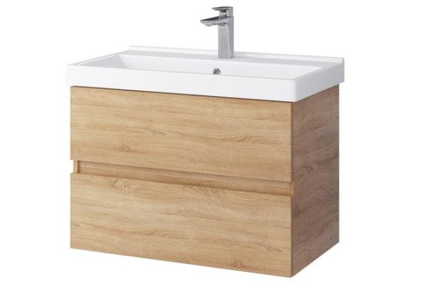 Hanging cabinet Sanstar Tuscany 395.1-1.4.1.KFES 80 cm, frame color Sonoma oak light, facade color Sonoma oak light