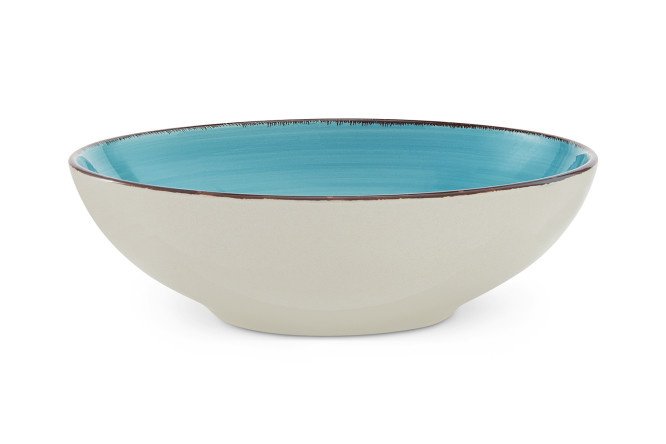 Soup plate EVIO Bermuda Turquoise Ceramic, 18 cm