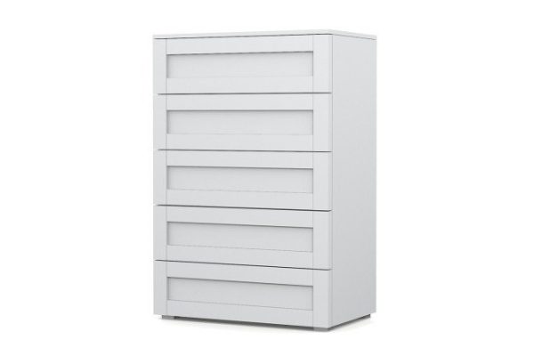 Chest of drawers Oscar Skagen 75.2x109.2x44 cm, white smooth, white