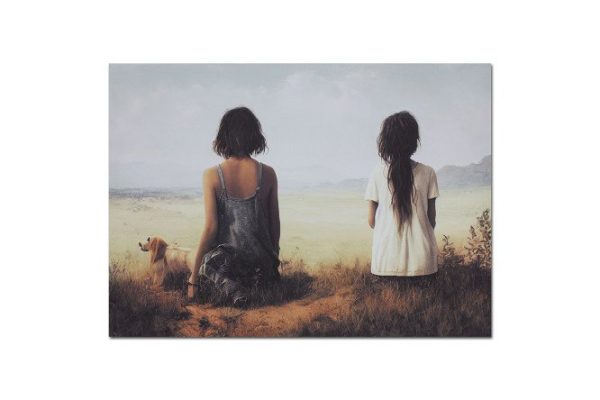 Reproduction of a Girl with a Dog 70x50 cm