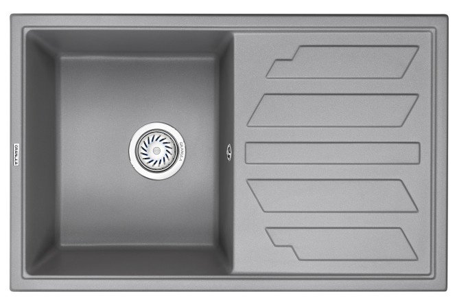 Inset sink with drainer GRANULA Granula 8002 79x50x20 cm