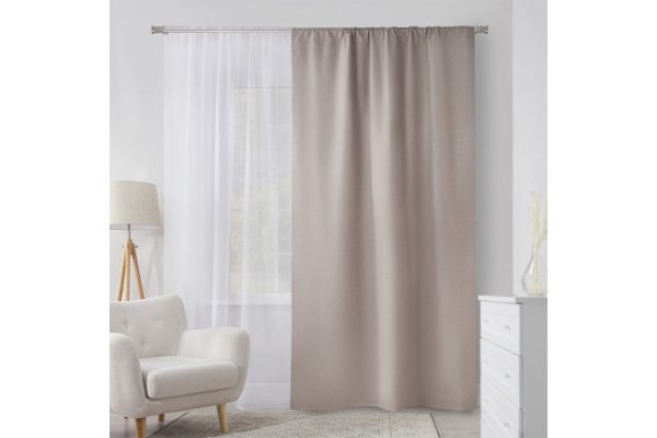 Curtain ESTUDI BLANCO Ester 180x270 cm, 1 piece, beige