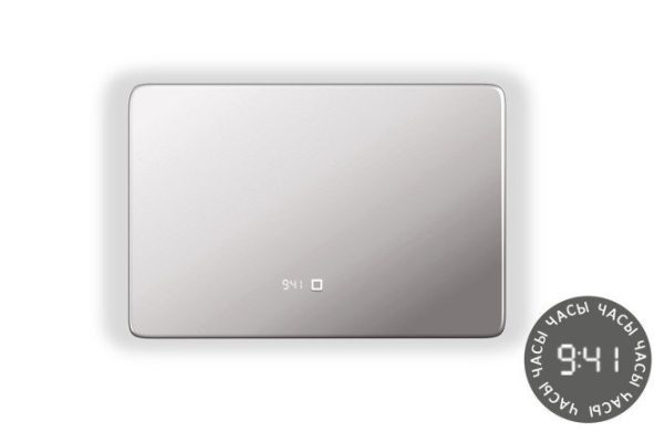 Mirror with LED lighting ALIAS Eos en608025 80x60x2 cm