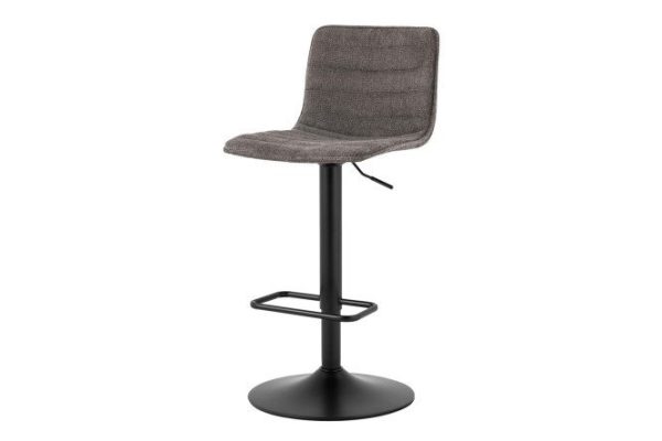 Bar stool Tyler 45x85.5x49.5 cm, upholstery color gray, legs black