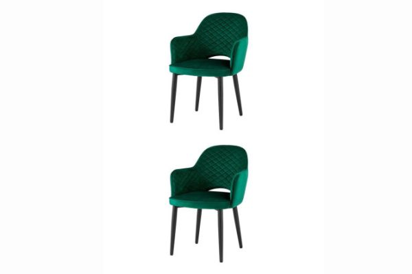 Set of Venus diamond chairs with armrests, 2 pcs. 58.5x82x64.5 cm