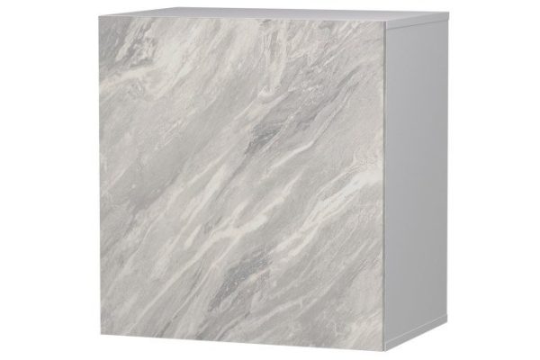 Cabinet with door Oscar Statuario 60x64, white / statuario