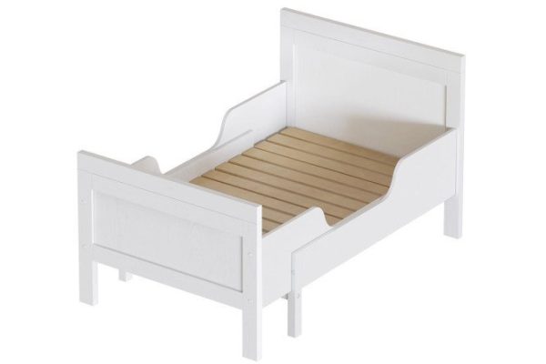 Extension bed Essen 80x130 cm color white textured
