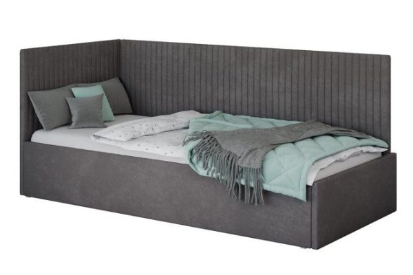 Bed with lifting mechanism Asti 90x200 cm color dark gray