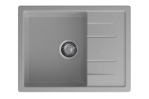 Inset sink with drainer GRANFEST Quadro GF-Q-650L 65x50x20 cm