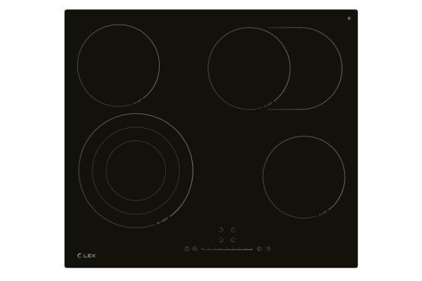 Electrical panel LEX EVH 642D BL, black 59 cm