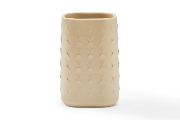 Glass for toothbrushes EVIO Dakota 7x10.5x7 cm, Polyresin