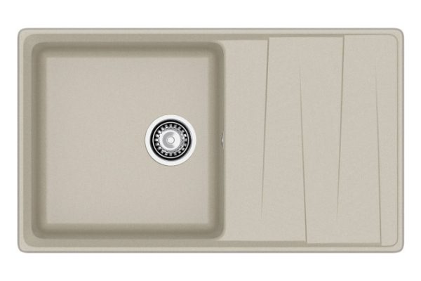 Inset sink with drainer GRANFEST Level GF-LV-860L 86x50x20 cm