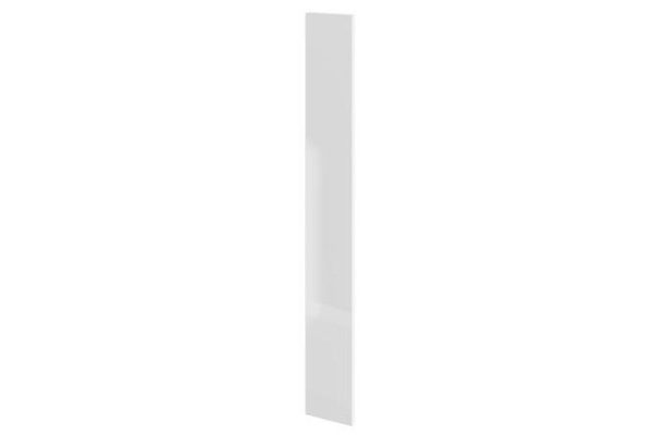 Decorative side wall Amika for wall cabinets, 12.7x96 cm, white gloss
