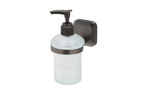 Liquid soap dispenser Storm wall-mounted 200 ml, Glass, screw fastening